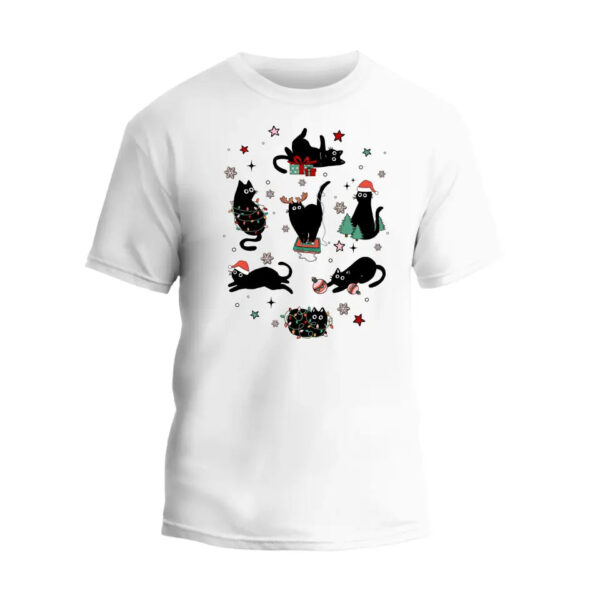 Black Cats Christmas Unisex T-Shirt