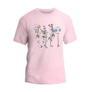 Christmas Skeleton Dancing Nurse Unisex T-Shirt