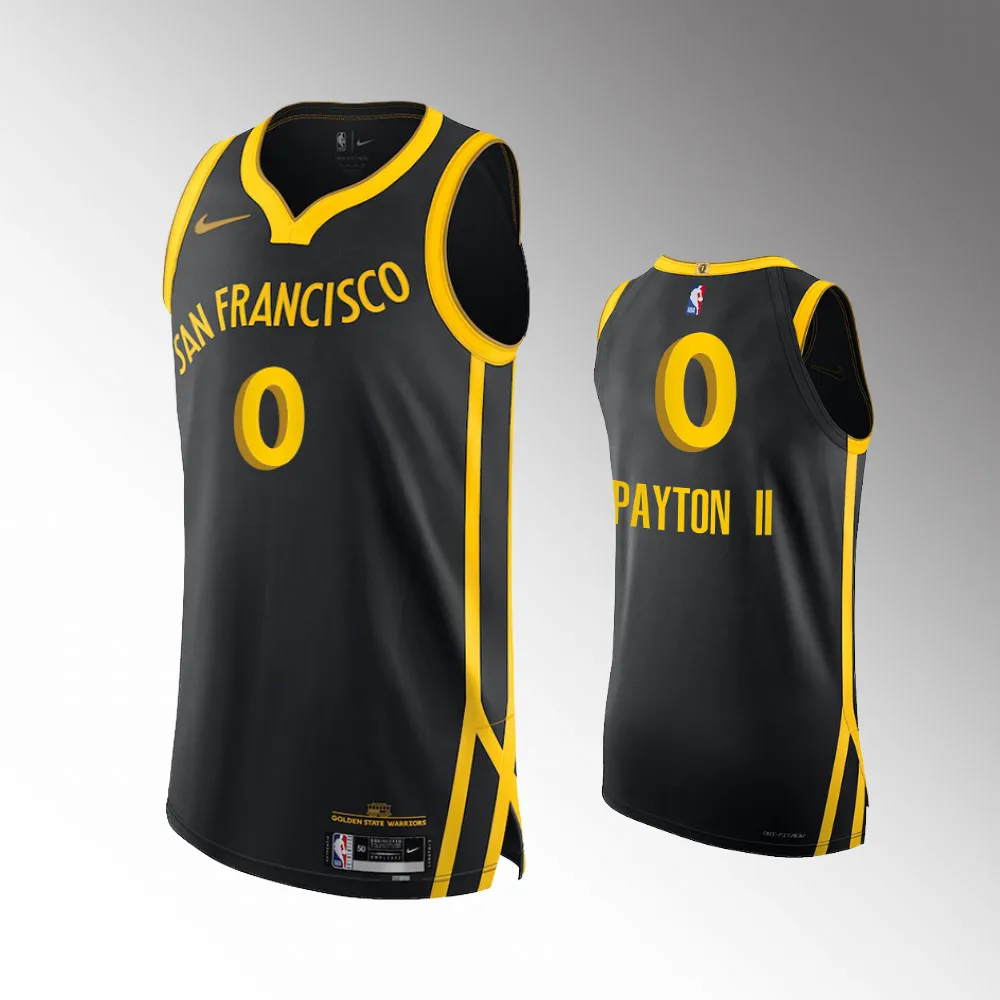 #0 Gary Payton II 2023-24 City Edition Golden State Warriors Black Jersey