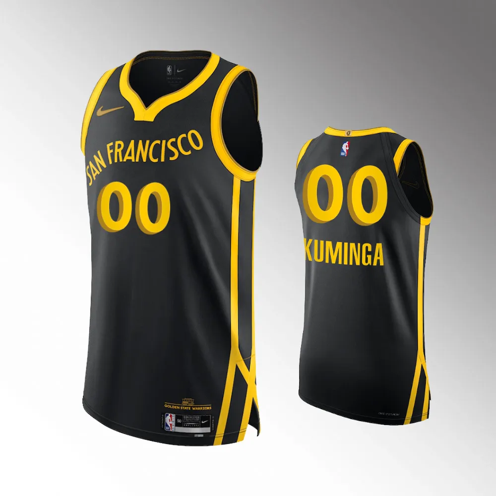 #00 Jonathan Kuminga 2023-24 City Edition Golden State Warriors Black Jersey