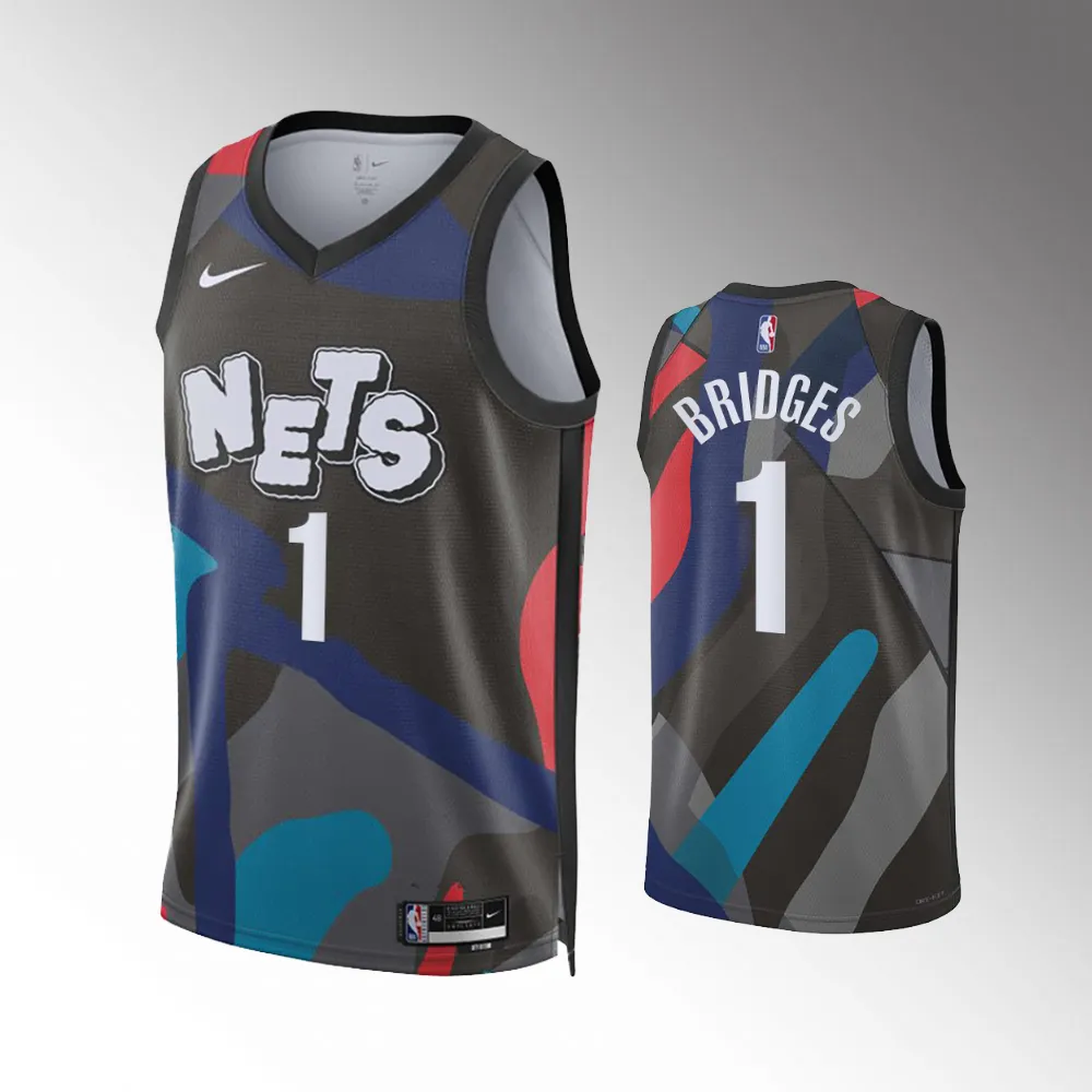 #1 Mikal Bridges Brooklyn Nets 2023-24 City Edition Swingman Black Jersey