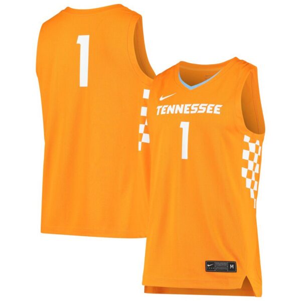 #1 Tennessee Volunteers Unisex Replica Basketball Jersey - Tennessee Orange