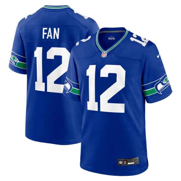 12s Seattle Seahawks Throwback Player Game Jersey - Royal