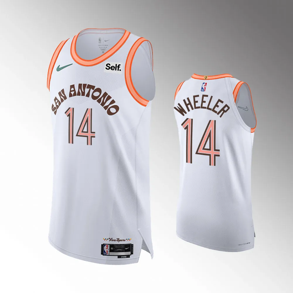 #14 Blake Wheeler 2023-24 San Antonio Spurs White City Edition Jersey