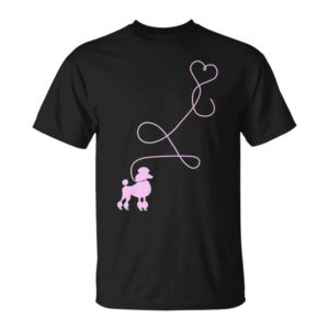 1950'S Sock Hop Costume 50S Theme Dog Pink Poodle Heart Top Unisex T-Shirt