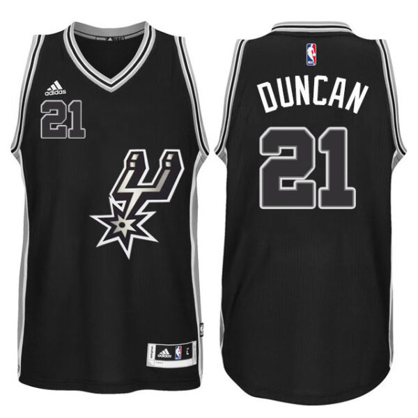 2015-16 San Antonio Spurs #21 Tim Duncan New Swingman Black Signature Spur Jersey