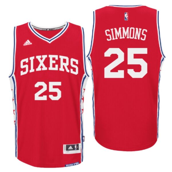 2016 NBA Draft Philadelphia 76ers #25 Ben Simmons Alternate Red Swingman Jersey