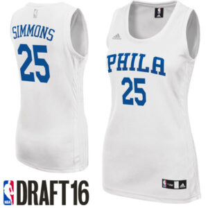 2016 NBA Draft Women Philadelphia 76ers #25 Ben Simmons White Jersey