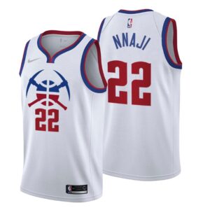 2020-21 Denver Nuggets No.22 Zeke Nnaji Earned Edition Jersey White