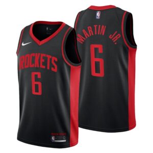 2020-21 Houston Rockets No.6 Kenyon Martin Jr. Earned Edition Jersey Black