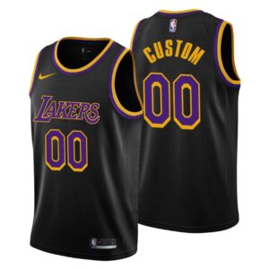 2020-21 Los Angeles Lakers No. 00 Custom Earned Edition Jersey Black