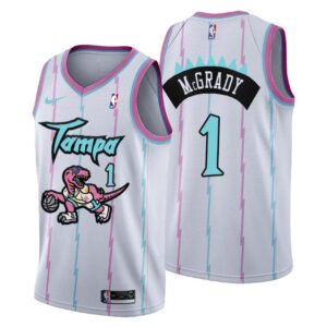 2021 Toronto Raptors Tampa City #1 Tracy McGrady Jersey White