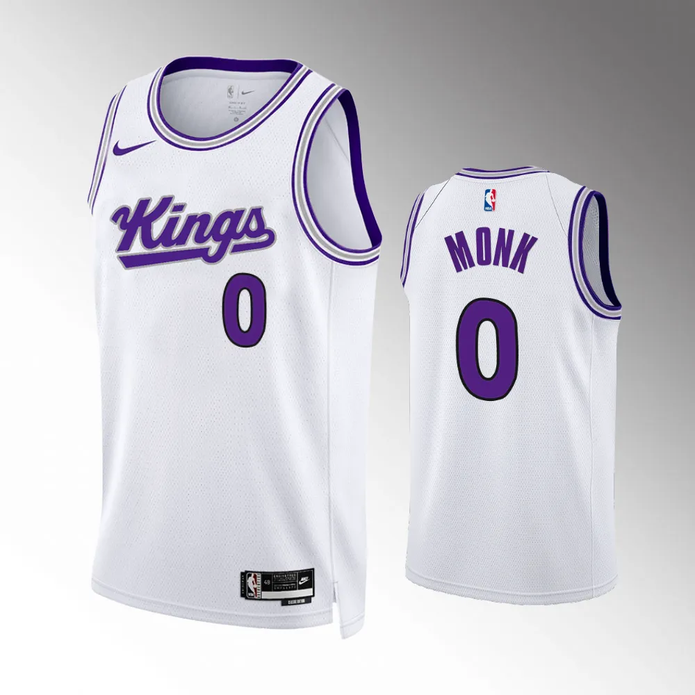 2023-24 Association Edition Sacramento Kings #0 Malik Monk White Swingman Jersey