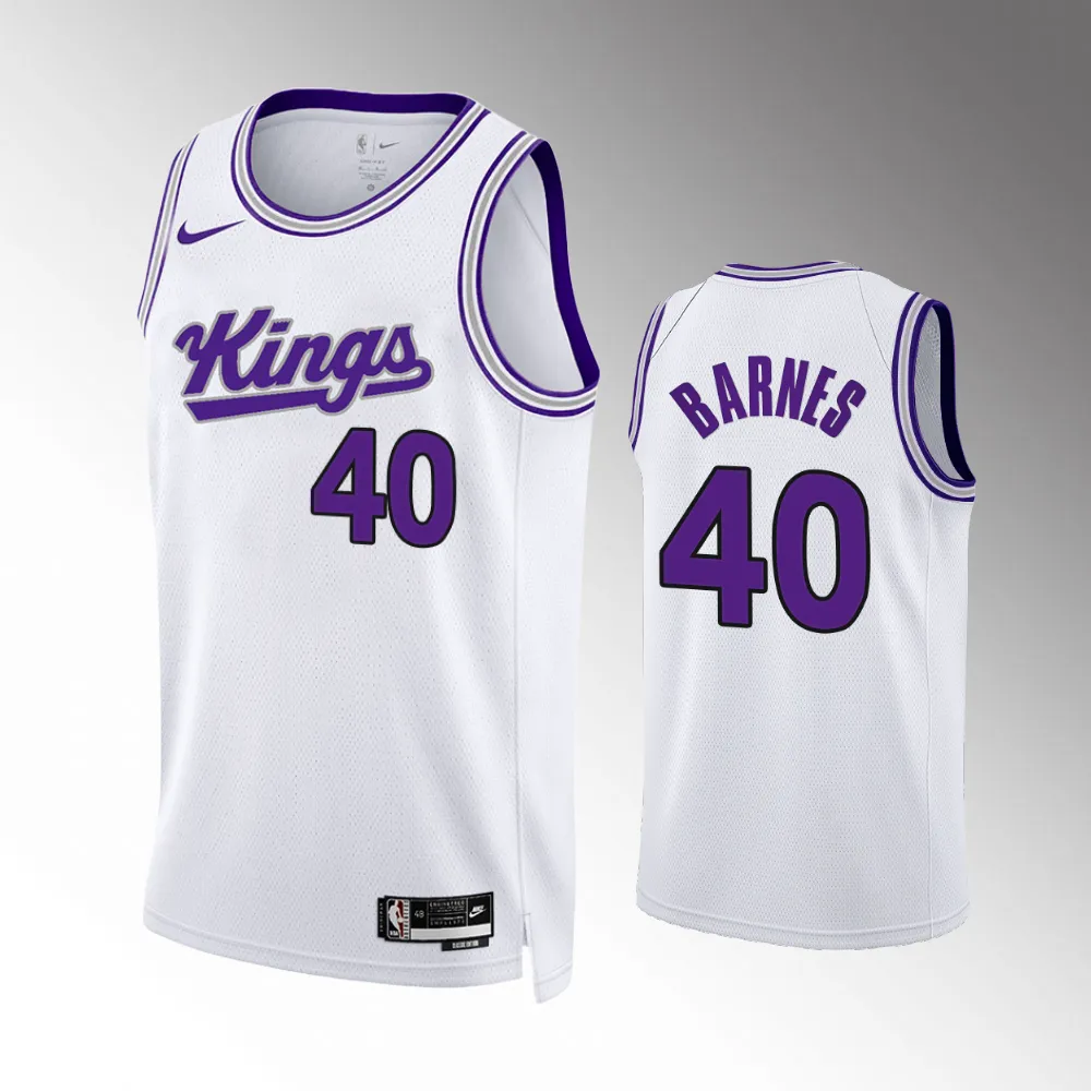 2023-24 Association Edition Sacramento Kings #40 Harrison Barnes White Swingman Jersey