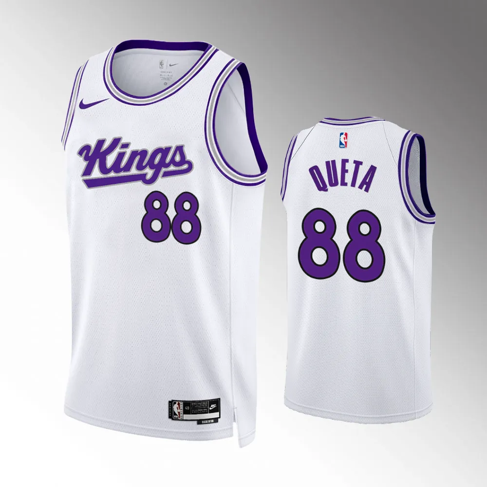 2023-24 Association Edition Sacramento Kings #88 Neemias Queta White Swingman Jersey