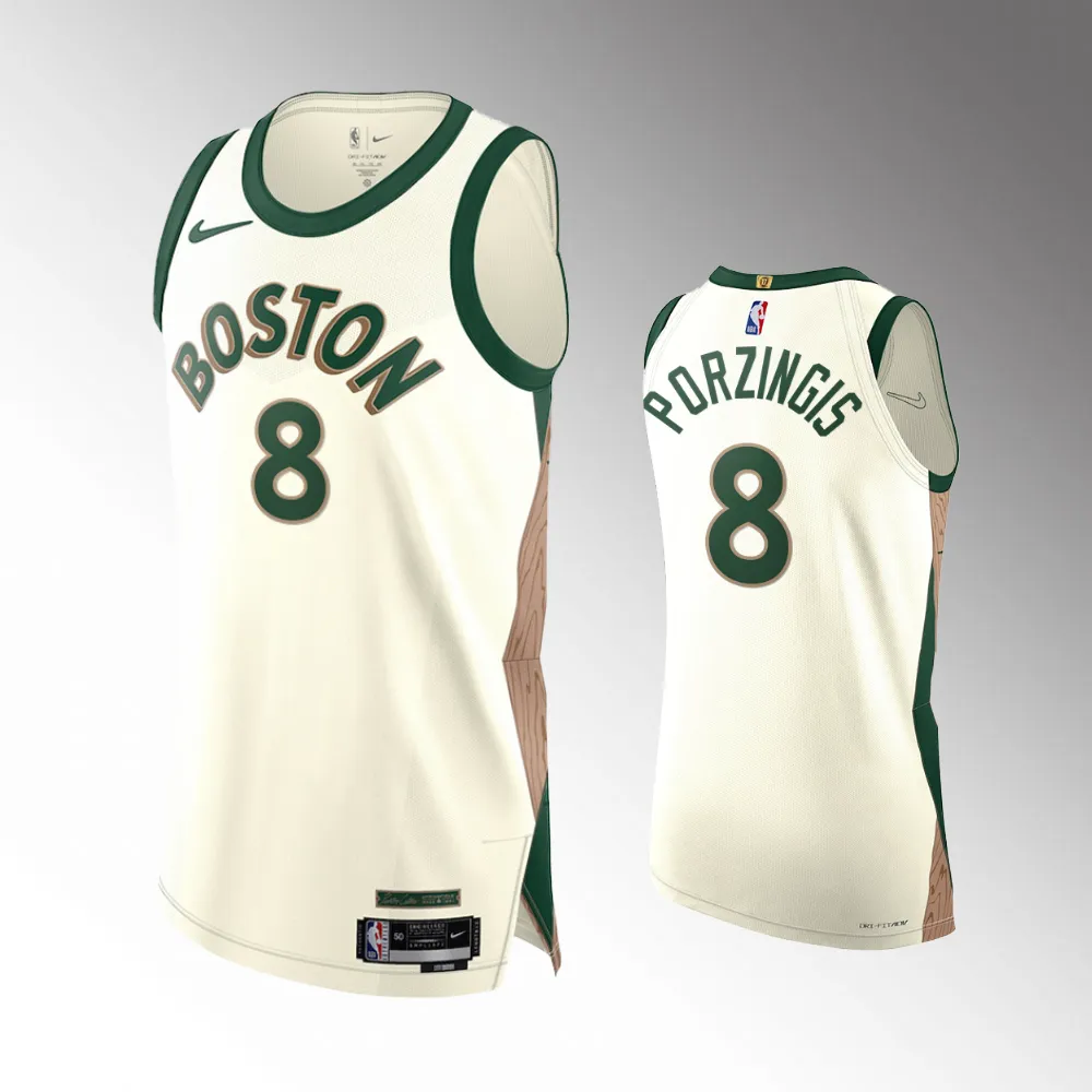 2023-24 Boston Celtics #8 Kristaps Porzingis Green City Edition Jersey