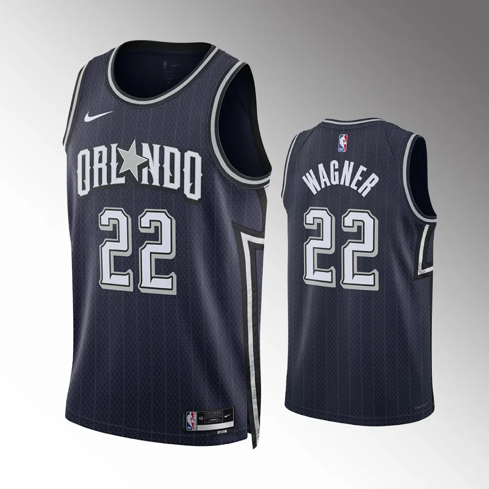 2023-24 City Edition Orlando Magic #22 Moritz Wagner Navy Swingman Jersey