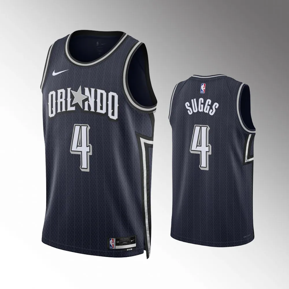 2023-24 City Edition Orlando Magic #4 Jalen Suggs Navy Swingman Jersey