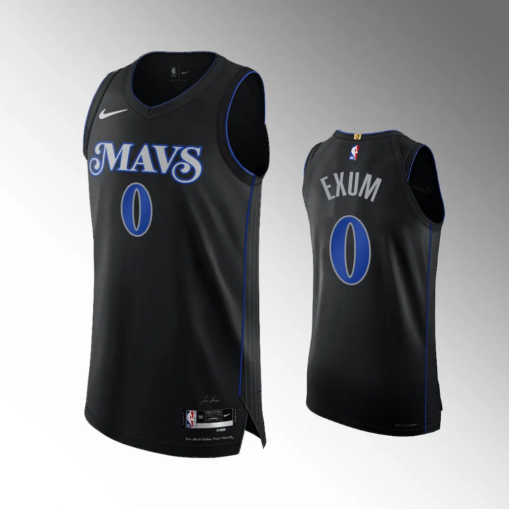 2023-24 Dallas Mavericks #0 Dante Exum Black City Edition Jersey