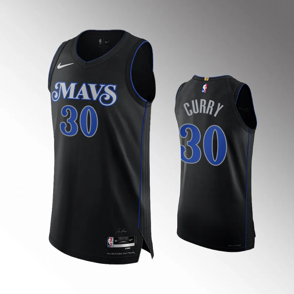 2023-24 Dallas Mavericks #30 Seth Curry Black City Edition Jersey