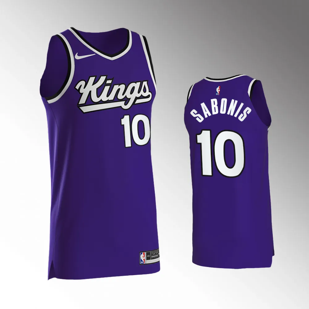 2023-24 Icon Edition Sacramento Kings #10 Domantas Sabonis Purple Swingman Jersey