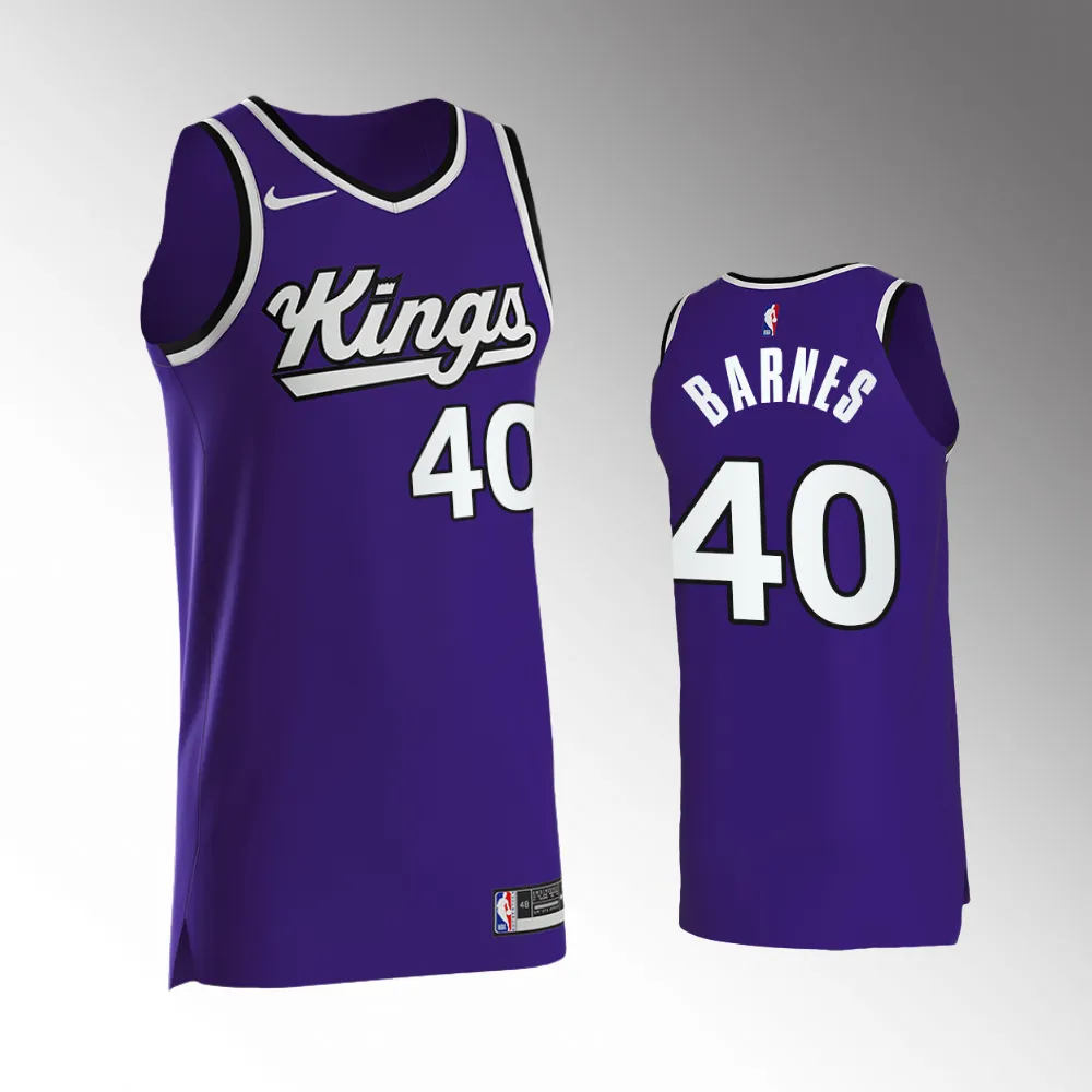 2023-24 Icon Edition Sacramento Kings #40 Harrison Barnes Purple Swingman Jersey