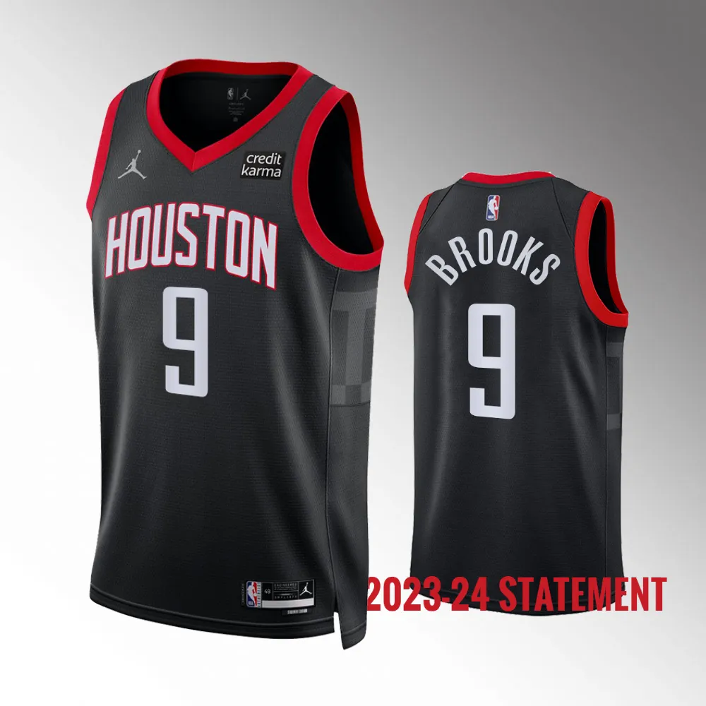 2023-24 Statement Edition Houston Rockets #9 Dillon Brooks Black Swingman Jersey