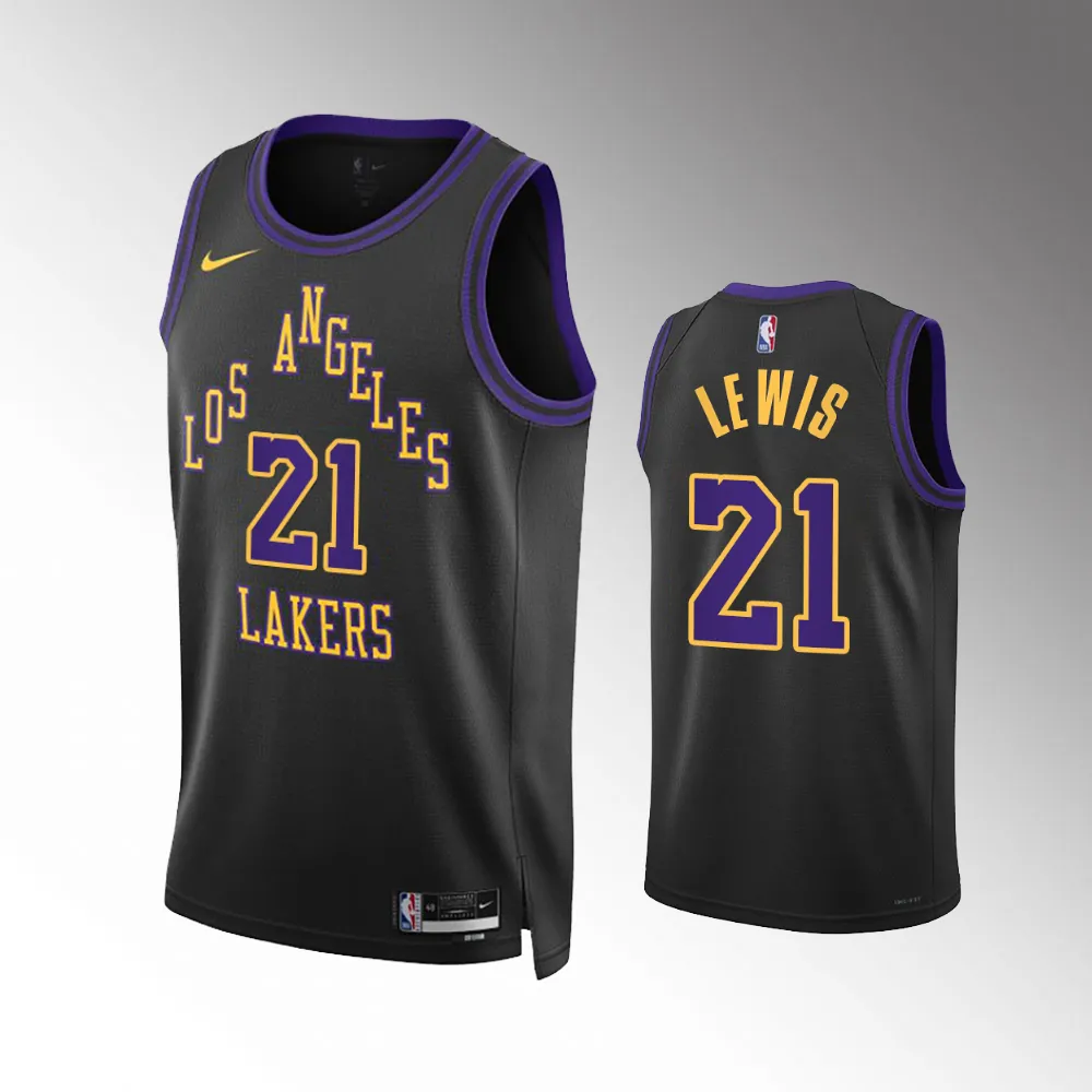 #21 Maxwell Lewis Los Angeles Lakers 2023-24 City Edition Swingman Black Jersey