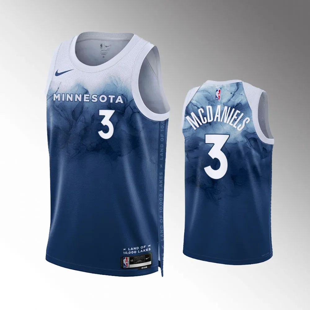 #3 Jaden McDaniels Minnesota Timberwolves 2023-24 City Edition Swingman Blue Jersey