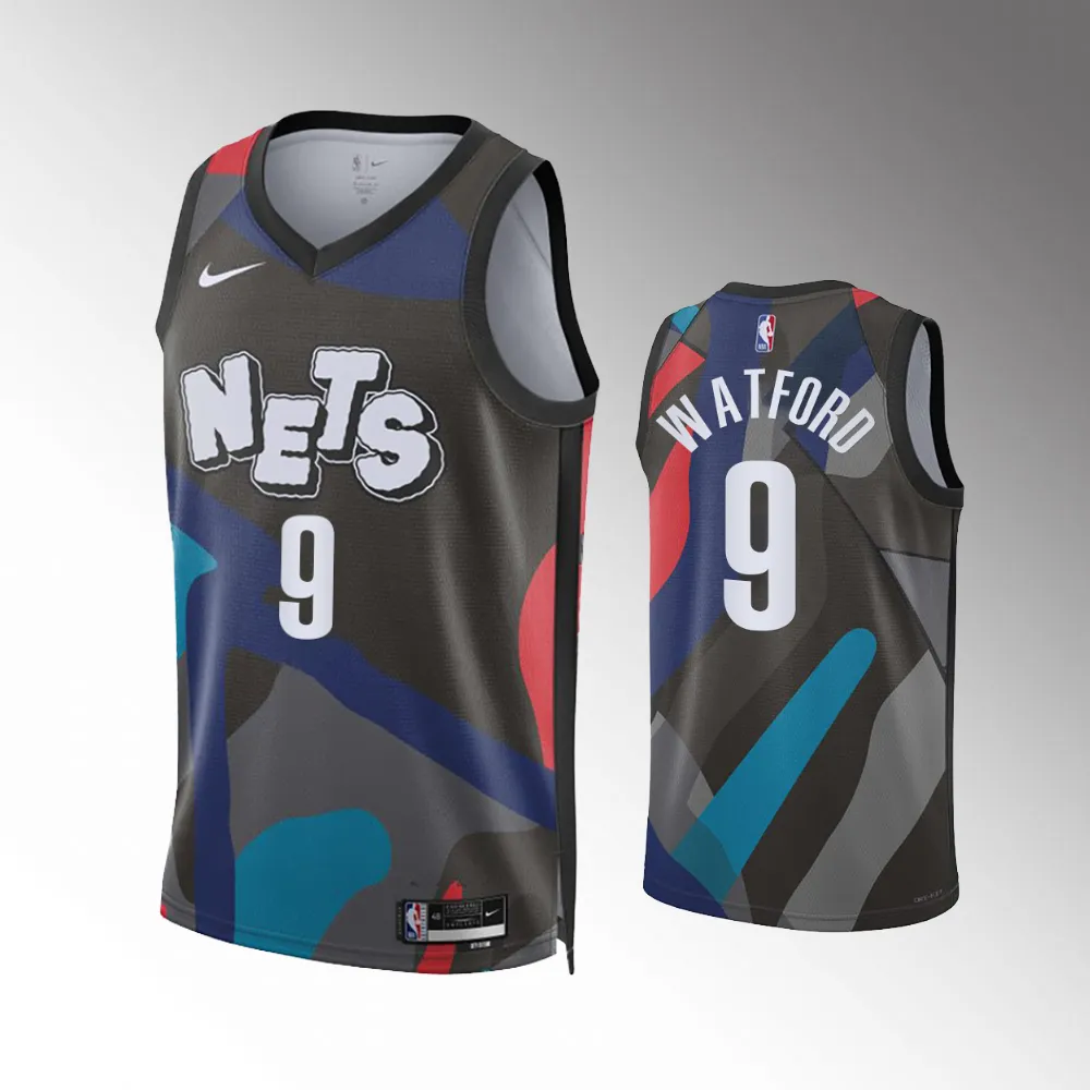 #9 Trendon Watford Brooklyn Nets 2023-24 City Edition Swingman Black Jersey