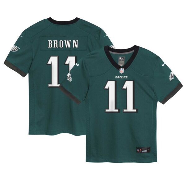 A.J. Brown Philadelphia Eagles Preschool Game Jersey - Midnight Green