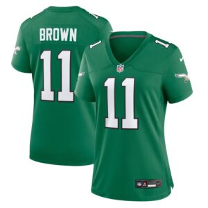 A.J. Brown Philadelphia Eagles Women Player Jersey - Kelly Green