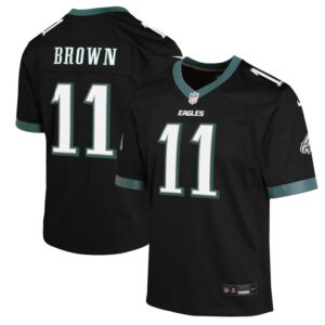 A.J. Brown Philadelphia Eagles Youth Game Jersey - Black