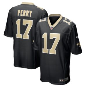 A.T. Perry New Orleans Saints Team Game Jersey - Black