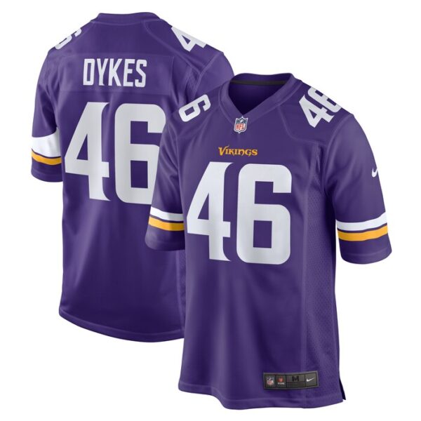 Aaron Dykes Minnesota Vikings Team Game Jersey - Purple