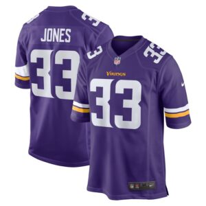 Aaron Jones Minnesota Vikings Game Player Jersey - Purple