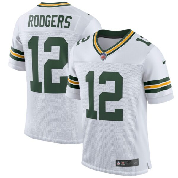 Aaron Rodgers Green Bay Packers Classic Elite Player Jersey - White