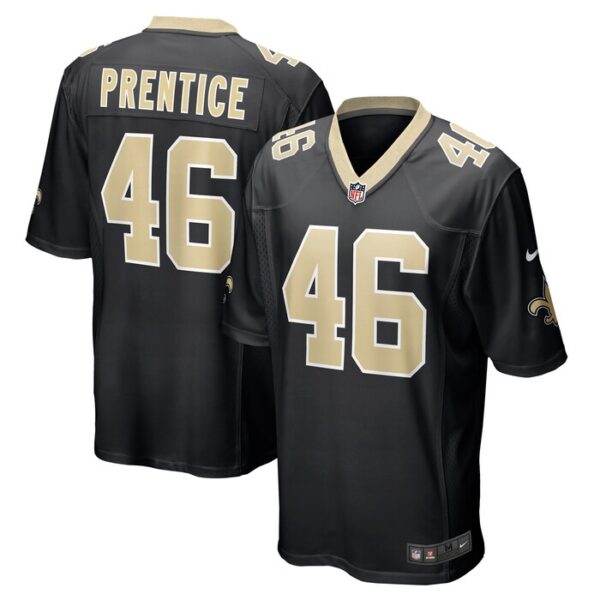 Adam Prentice New Orleans Saints Game Player Jersey - Black