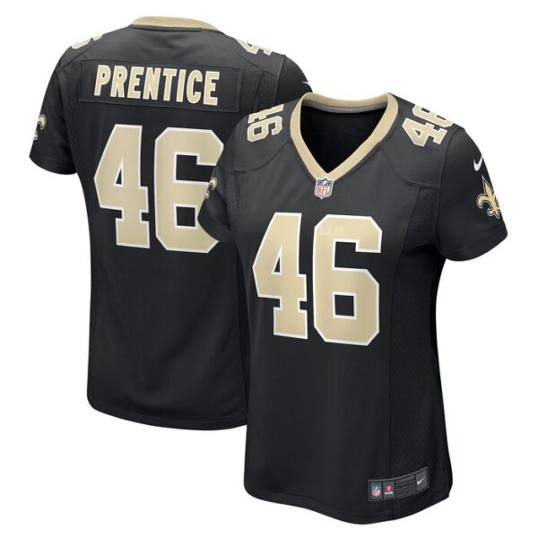 Adam Prentice New Orleans Saints Women Game Player Jersey - Black