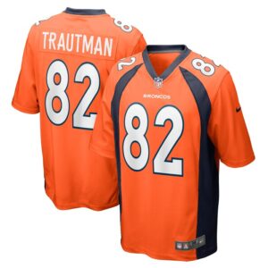 Adam Trautman Denver Broncos Team Game Jersey - Orange