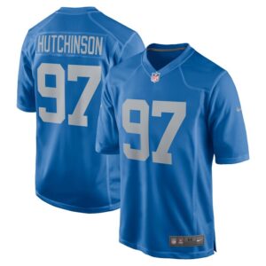 Aidan Hutchinson Detroit Lions Player Game Jersey - Blue