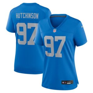 Aidan Hutchinson Detroit Lions Women Alternate Game Jersey - Blue