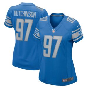 Aidan Hutchinson Detroit Lions Women Game Jersey - Blue