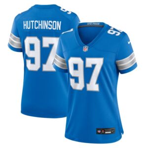 Aidan Hutchinson Detroit Lions Women Game Jersey - Blue