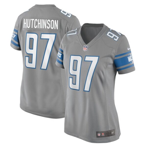 Aidan Hutchinson Detroit Lions Women Game Jersey - Silver