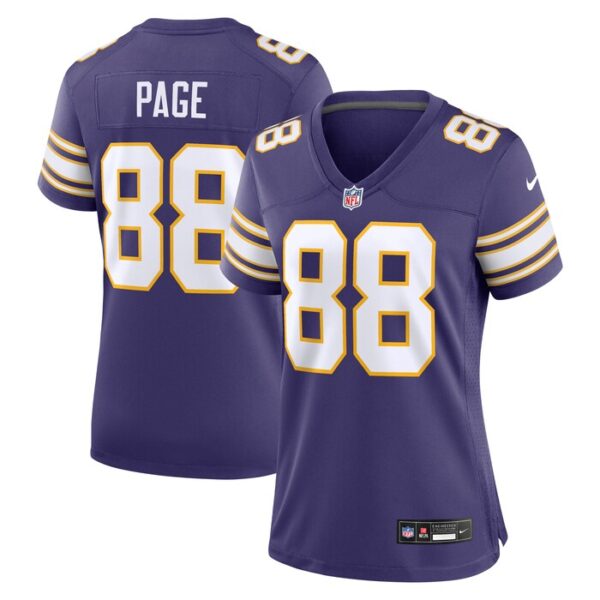 Alan Page Minnesota Vikings Women Classic Retired Player Jersey - Purple