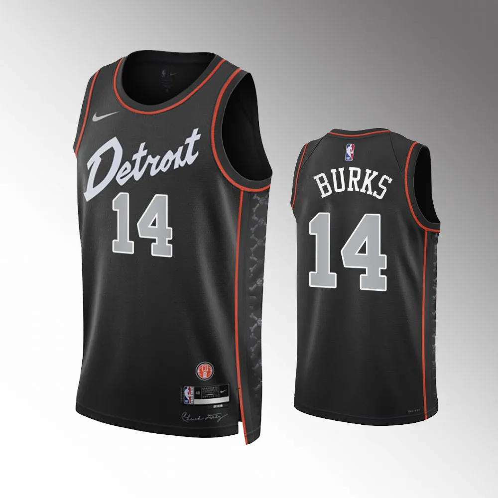 Alec Burks #14 Swingman Detroit Pistons 2023-24 City Edition Jersey - Black