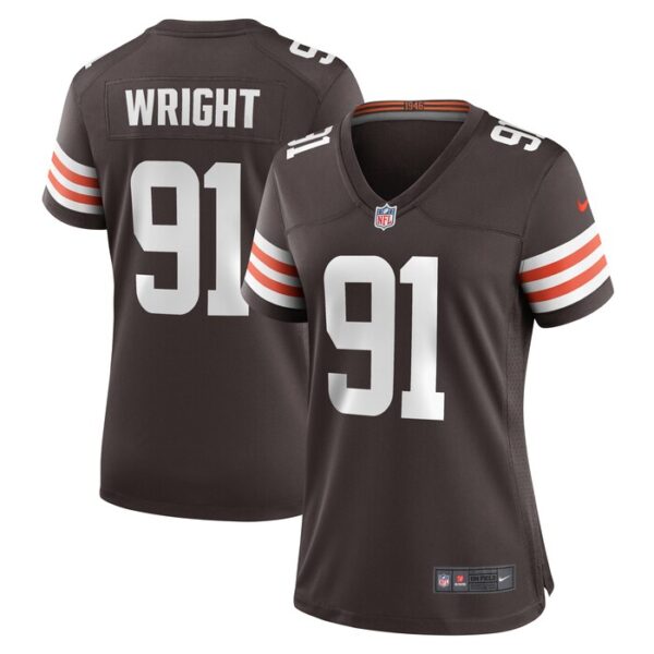 Alex Wright Cleveland Browns Women Team Game Jersey - Brown