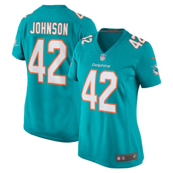 Alexander Johnson Miami Dolphins Women Game Jersey - Aqua