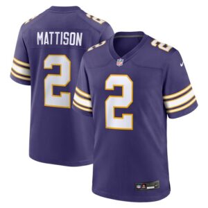 Alexander Mattison Minnesota Vikings Classic Player Game Jersey - Purple